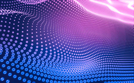 Abstract background. Molecules technology with polygonal shapes, connecting dots and lines. Connection structure. Big data visualization.の写真素材