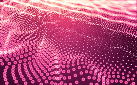 Abstract background. Molecules technology with polygonal shapes, connecting dots and lines. Connection structure. Big data visualization.の写真素材