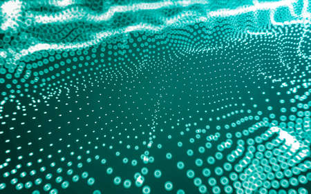 Abstract background. Molecules technology with polygonal shapes, connecting dots and lines. Connection structure. Big data visualization.の写真素材