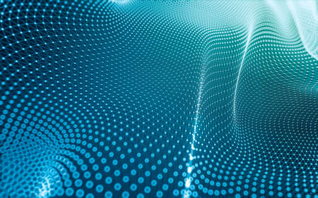 Abstract background. Molecules technology with polygonal shapes, connecting dots and lines....