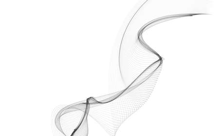 Abstract Curved Shapes. White Circular Background. Abstract background. 3d illustrationの写真素材