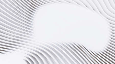 Abstract Curved Shapes. White Circular Background. Abstract background. 3d illustration