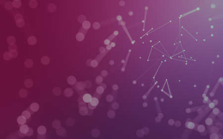 Abstract background. Molecules technology with polygonal shapes, connecting dots and lines....
