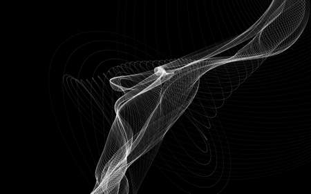 Dark abstract background with a glowing abstract waves, abstract backgroundの写真素材