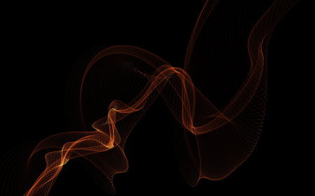 Dark abstract background with a glowing abstract waves, abstract backgroundの写真素材