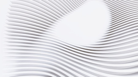 Abstract Curved Shapes. White Circular Background. Abstract background. 3d illustration