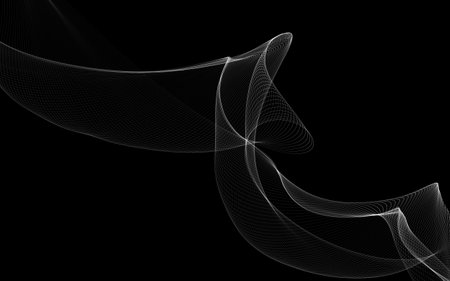 Dark abstract background with a glowing abstract waves, abstract backgroundの写真素材
