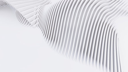 Abstract Curved Shapes. White Circular Background. Abstract background. 3d illustrationの写真素材