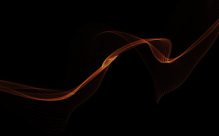 Dark abstract background with a glowing abstract waves, abstract backgroundの写真素材
