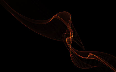 Dark abstract background with a glowing abstract waves, abstract backgroundの写真素材