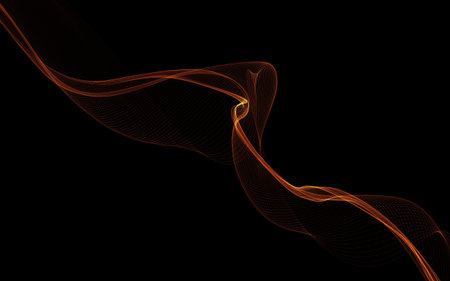 Dark abstract background with a glowing abstract waves, abstract backgroundの写真素材
