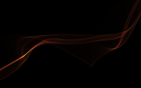 Dark abstract background with a glowing abstract waves, abstract backgroundの写真素材