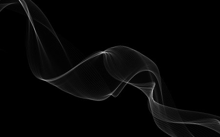Dark abstract background with a glowing abstract waves, abstract backgroundの写真素材