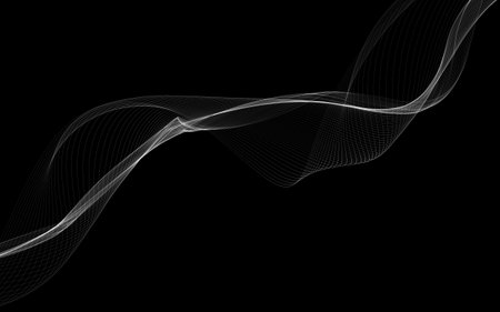 Dark abstract background with a glowing abstract waves, abstract backgroundの写真素材