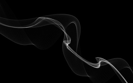 Dark abstract background with a glowing abstract waves, abstract backgroundの写真素材