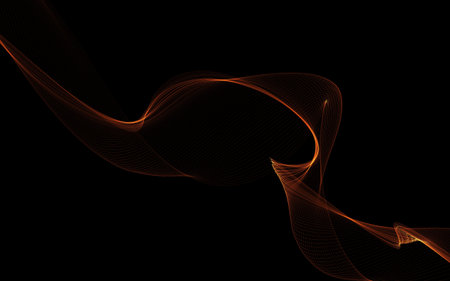 Dark abstract background with a glowing abstract waves, abstract backgroundの写真素材