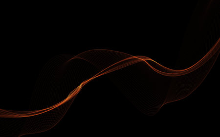 Dark abstract background with a glowing abstract waves, abstract backgroundの写真素材