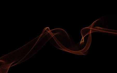 Dark abstract background with a glowing abstract waves, abstract backgroundの写真素材