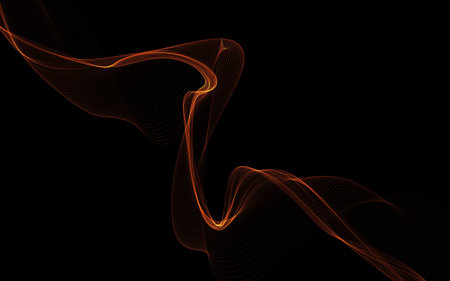 Dark abstract background with a glowing abstract waves, abstract backgroundの写真素材