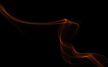 Dark abstract background with a glowing abstract waves, abstract backgroundの写真素材