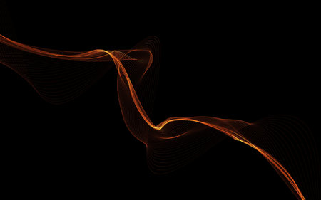 Dark abstract background with a glowing abstract waves, abstract backgroundの写真素材