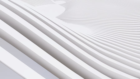 Abstract Curved Shapes. White Circular Background. Abstract background. 3d illustration