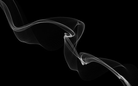 Dark abstract background with a glowing abstract waves, abstract backgroundの写真素材