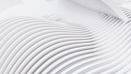 Abstract Curved Shapes. White Circular Background. Abstract background. 3d illustration