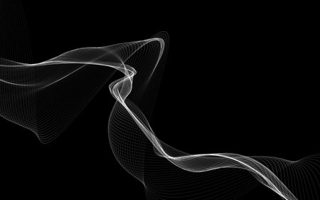 Dark abstract background with a glowing abstract waves, abstract backgroundの写真素材
