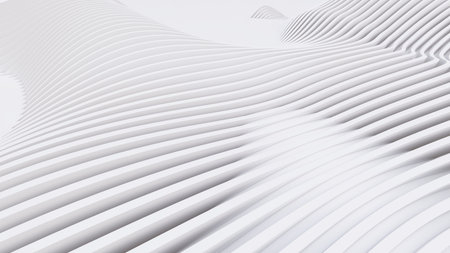 Abstract Curved Shapes. White Circular Background. Abstract background. 3d illustrationの写真素材