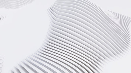 Abstract Curved Shapes. White Circular Background. Abstract background. 3d illustration