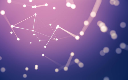 3d Abstract background. Molecules technology with polygonal shapes, connecting dots and lines....