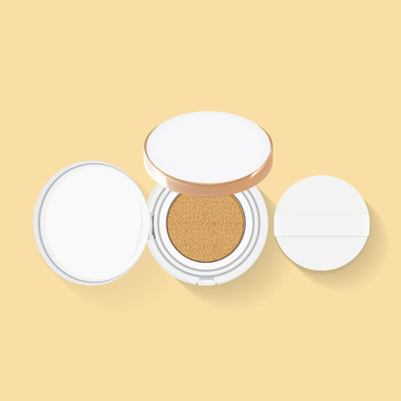 Powder puff with ribbonのイラスト素材