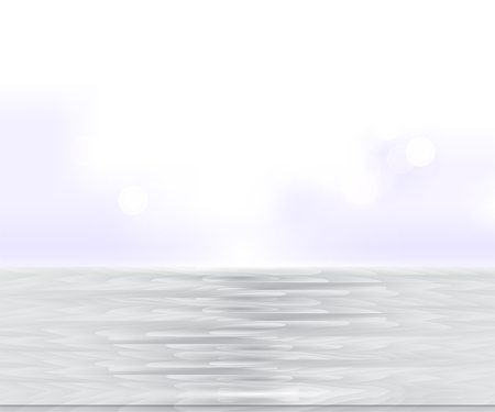 Wood table top on white blurred abstract background from buildingのイラスト素材