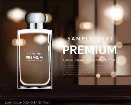 Bottling a glass of perfume Separate from the background vectorのイラスト素材