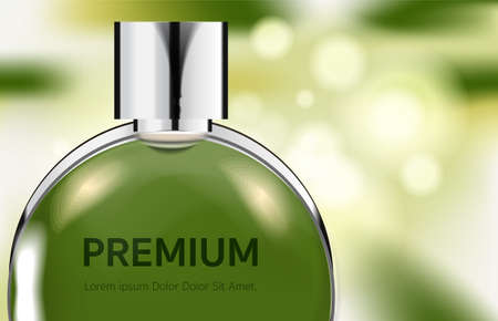 Bottling a glass of perfume Separate from the background vectorのイラスト素材