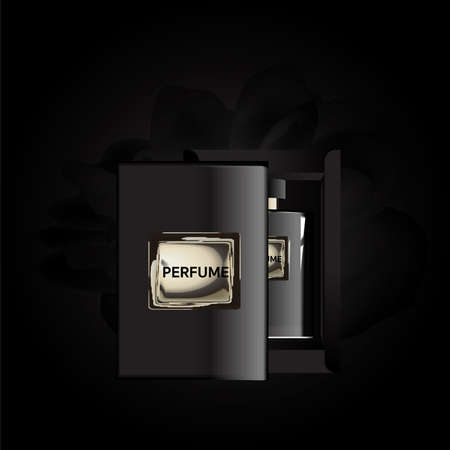 Bottling a glass of perfume Separate from the background vectorのイラスト素材