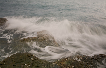 Seascape and evening skyの写真素材