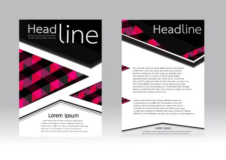 geometric design background for Flyer brochure in A4 sizeのイラスト素材