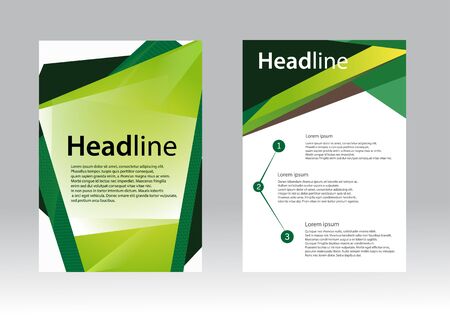 Brochure Flyer design vector template Greenのイラスト素材