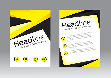 Abstract design vector template for brochure flyer in A4 sizeのイラスト素材