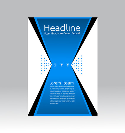 Cover Report abstract design background in A4 sizeのイラスト素材