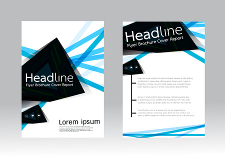 Abstract design vector template for brochure flyer in A4 sizeのイラスト素材