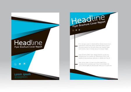 Abstract design vector template for brochure flyer in A4 sizeのイラスト素材