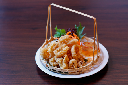 Fried squidの写真素材