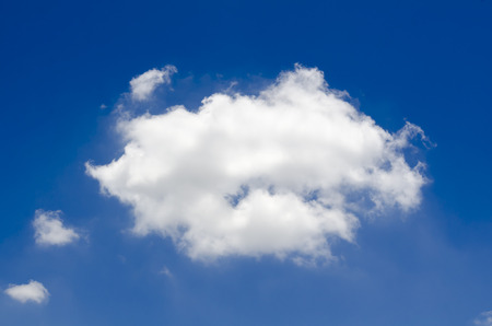 Blue sky and white cloud. Sunny day. Cumulus cloud.