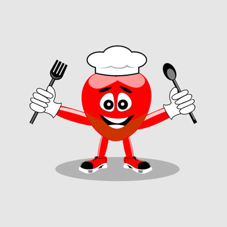 RED APPLE  CHEF VECTORのイラスト素材