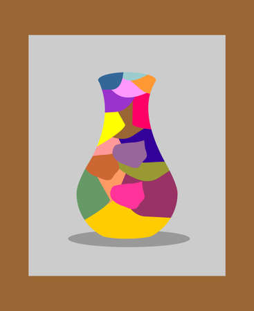 colorful vase iconのイラスト素材