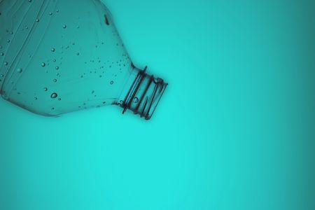 a plastic bottle of waterの写真素材