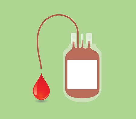 blood donation concept with blood bag and illustration vectorのイラスト素材